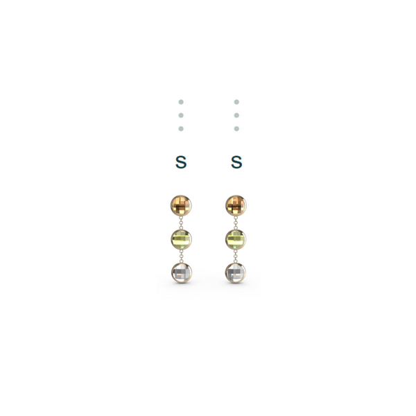 "S" Aquafiore Earrings - 18ct Yellow Gold