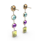 "V" Aquafiore Earrings - 18ct Yellow Gold