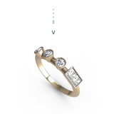 “v” Amanti Rings - 18ct Yellow Gold