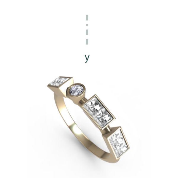 “y” Amanti Rings - 18ct Yellow Gold